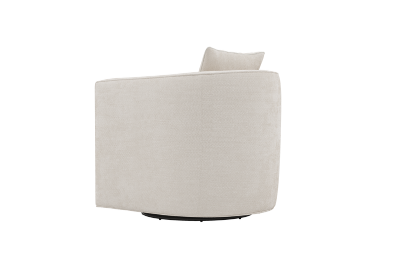 Valencia Riley Fabric Swivel Accent Chair, Pearl