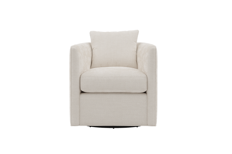 Valencia Riley Fabric Swivel Accent Chair, Pearl