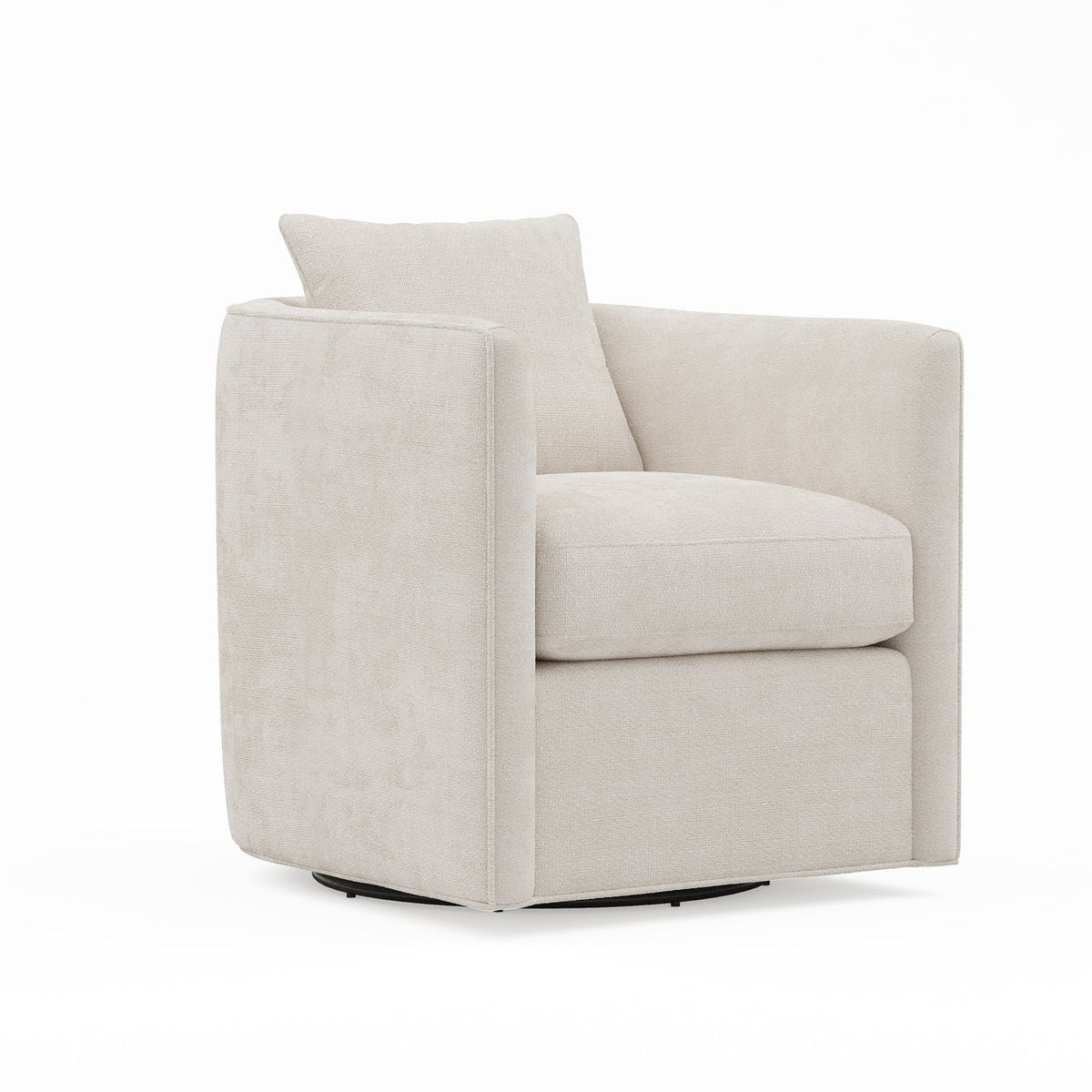 Riley Fabric Swivel Chair – Compact Living Pro