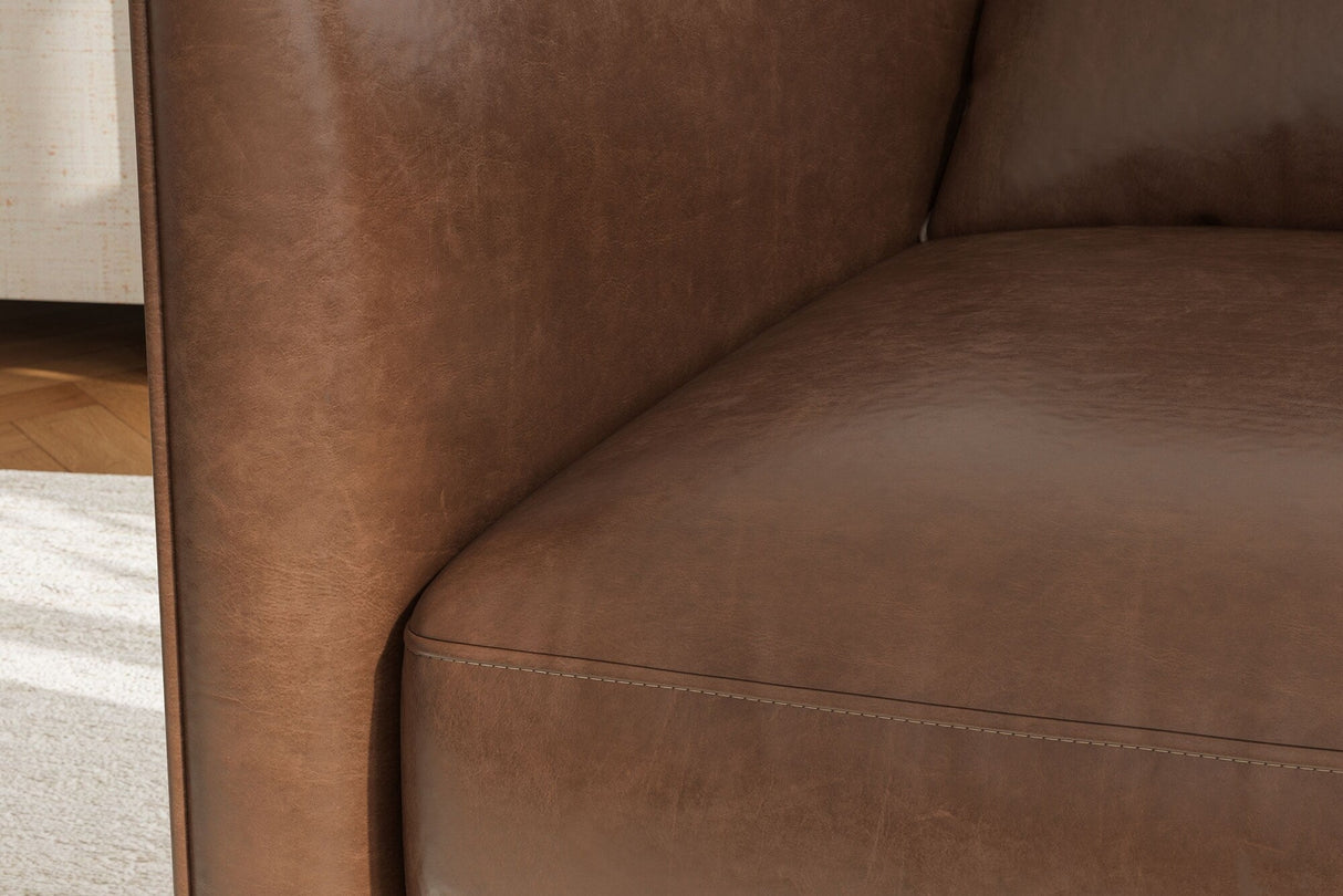 Riley Leather Swivel Chair