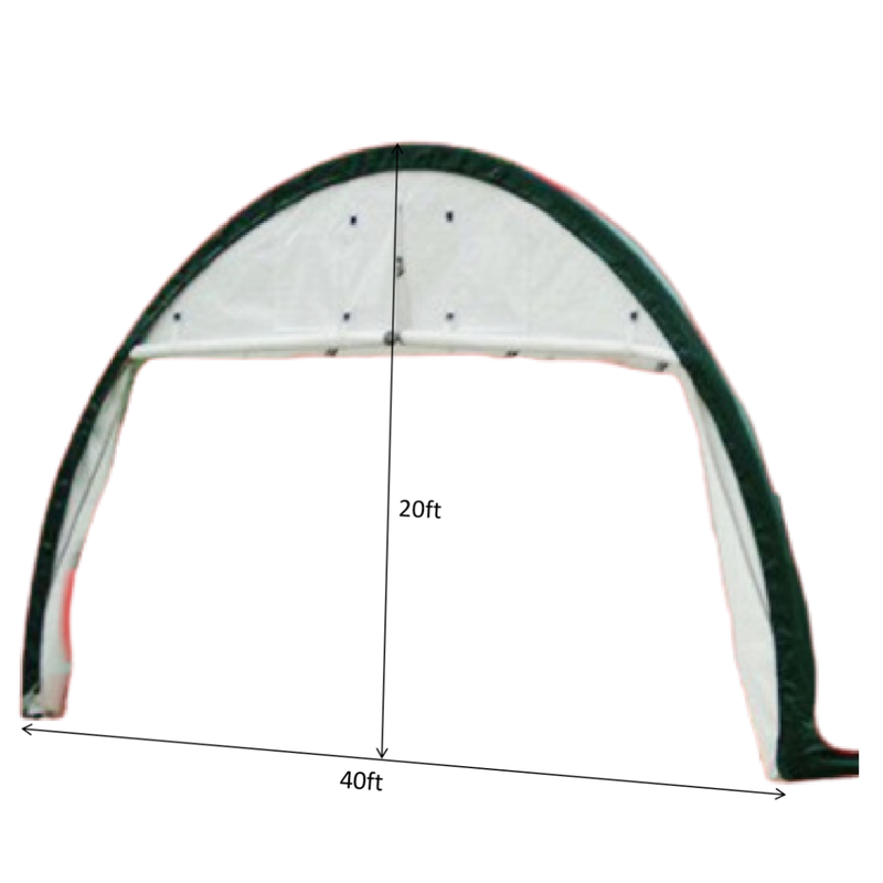 Front/Rear Panel with Roll-up Door for W40'xL80'xH20' Storage Shelter