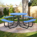 46" Round Picnic Tables With Umbrella Hole