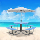 46" Round Picnic Tables With Umbrella Hole