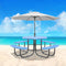 46" Round Picnic Tables With Umbrella Hole