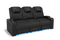 Valencia 2025 New Oslo Leather Home Theater Seating Set of 3, Midnight Black