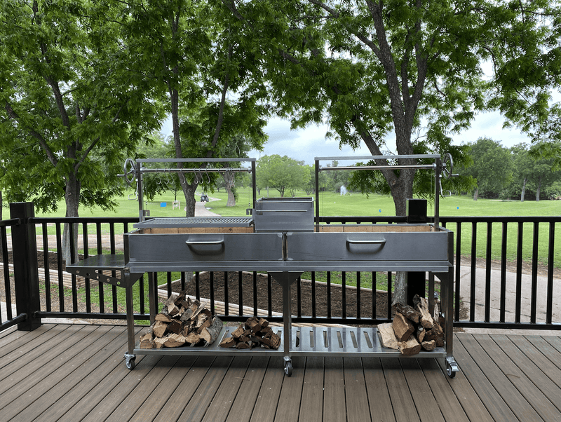 Tagwood BBQ Double Argentine Santa Maria Wood Fire & Charcoal Gaucho Grill | BBQ04SS - PRE-ORDER