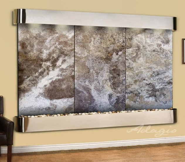 Adagio Water Features Solitude River Three Panel Wall Fountain