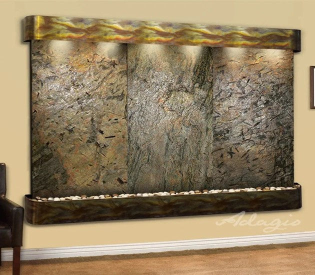 Adagio Water Features Solitude River Three Panel Wall Fountain