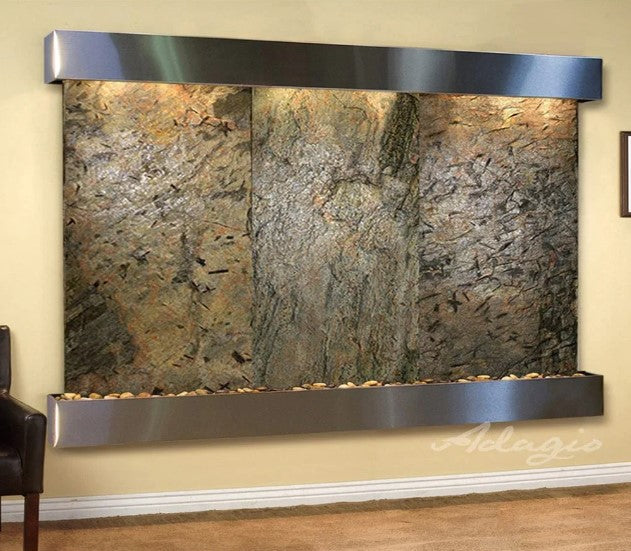 Adagio Water Features Solitude River Three Panel Wall Fountain