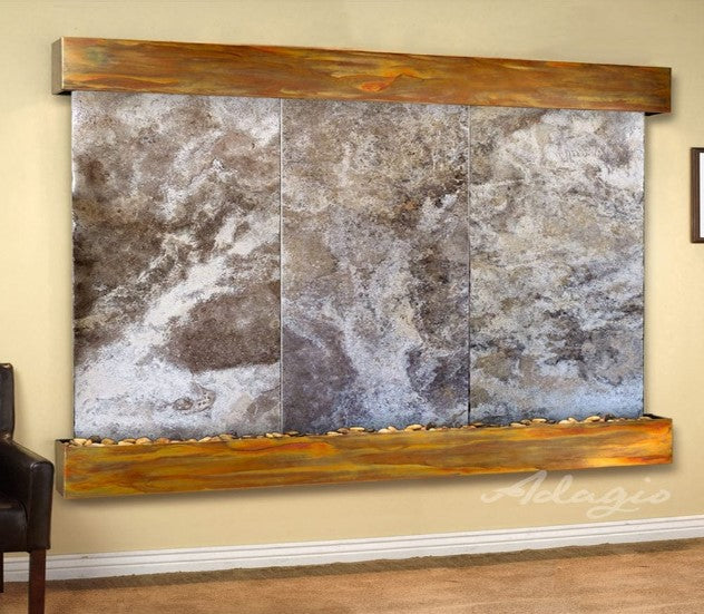 Adagio Water Features Solitude River Three Panel Wall Fountain