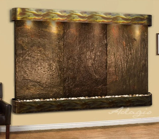 Adagio Water Features Solitude River Three Panel Wall Fountain