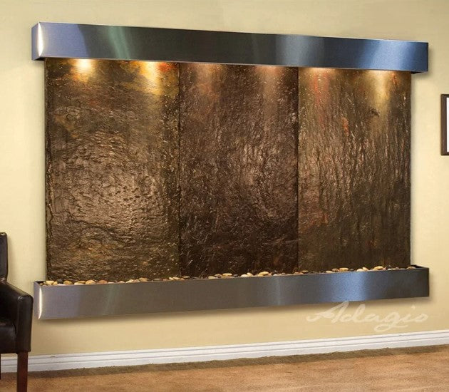 Adagio Water Features Solitude River Three Panel Wall Fountain