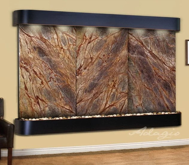 Adagio Water Features Solitude River Three Panel Wall Fountain