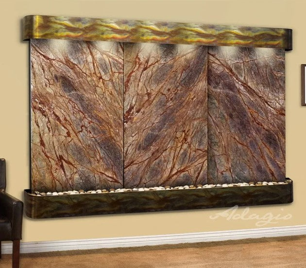 Adagio Water Features Solitude River Three Panel Wall Fountain