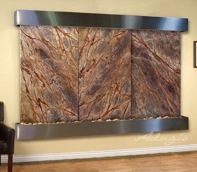 Adagio Water Features Solitude River Three Panel Wall Fountain