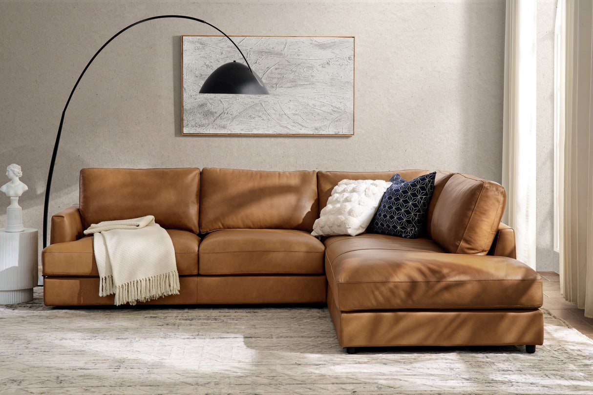 Serena Leather Sectional Sofa