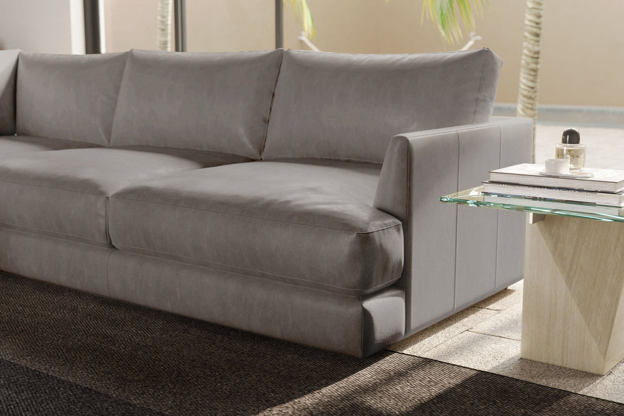 Serena Leather Corner Sectional Sofa