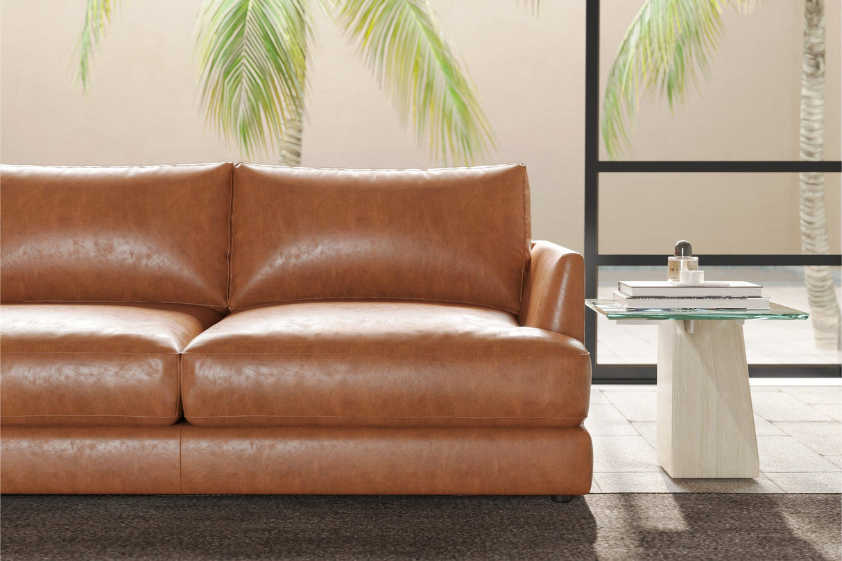 Serena Leather Corner Sectional Sofa