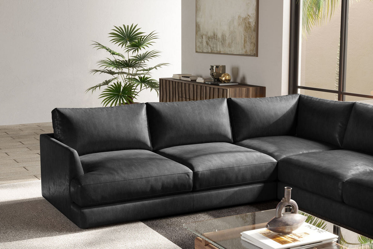 Serena Leather Corner Sectional Sofa