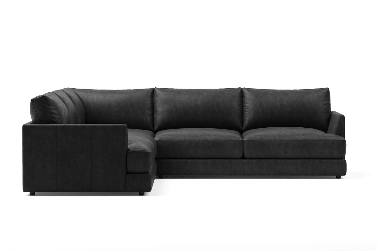 Serena Leather Corner Sectional Sofa