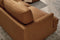 Valencia Serena Leather 2-Piece Right Bumper Chaise Sectional Sofa, Cognac