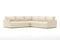 Valencia Serena Leather L-Shape Sectional Sofa, Beige