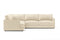 Valencia Serena Leather L-Shape Sectional Sofa, Beige