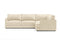 Valencia Serena Leather L-Shape Sectional Sofa, Beige
