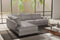 Valencia Serena Leather 2-Piece Left Bumper Chaise Sectional Sofa, Light Grey