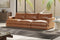 Valencia Serena Leather Three Seats Sectional Sofa, Cognac