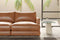 Valencia Serena Leather Three Seats Sectional Sofa, Cognac