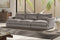 Valencia Serena Leather Three Seats Sectional Sofa, Light Grey