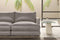 Valencia Serena Leather Three Seats Sectional Sofa, Light Grey