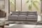 Valencia Serena Leather Three Seats Sectional Sofa, Light Grey