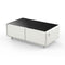 FORNO Evoluto  51" Smart Coffee Table – Dual Fridge Drawers, Bluetooth Audio, Wireless Charging, RGB Light in Black in White, FCTFR7006-51WHT