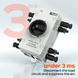 Solar PV DC Quick Disconnect Switch | Solar Array DC Quick Disconnect Switch | 1500 Volt 55 Amp | 4 Pole 2 Strings | Easy to Install