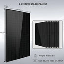 SUNGOLD POWER Off-Grid Solar Kit 6500W 48VDC 120/240VAC 5.12KWH PowerWall Lithium Battery 6 X 370 Watts Solar Panels SGM-655M