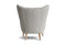 Valencia Sonnet Weaved Fabric Accent Chair, Light Grey