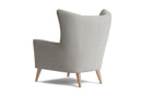 Valencia Sonnet Weaved Fabric Accent Chair, Light Grey