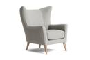 Valencia Sonnet Weaved Fabric Accent Chair, Light Grey
