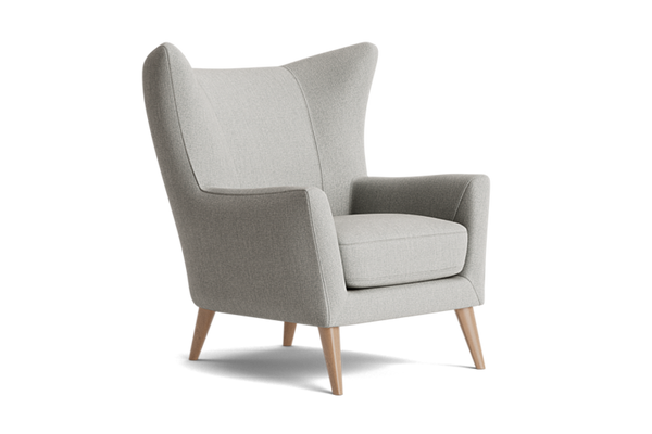 Valencia Sonnet Weaved Fabric Accent Chair, Light Grey