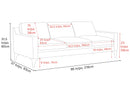 Valencia Hannah Full-Aniline Leather Three Seats Sofa, Saddle Tan