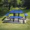 46" Square Picnic Table With Umbrella Hole