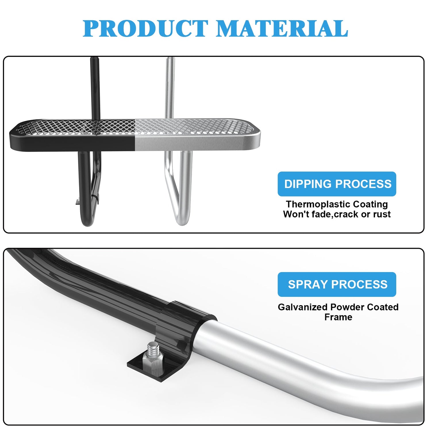 46" Square Picnic Table With Umbrella Hole