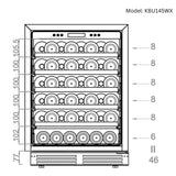 Ultimate Under-Bench Wine & Beverage Refrigerator Combo with Low-E Glass Door