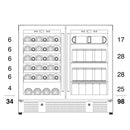 36" Beer and Wine Cooler Combination with Low-E Glass Door