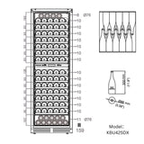 Upright Wine & Beverage cooler Combo With Triple Temp. Zones