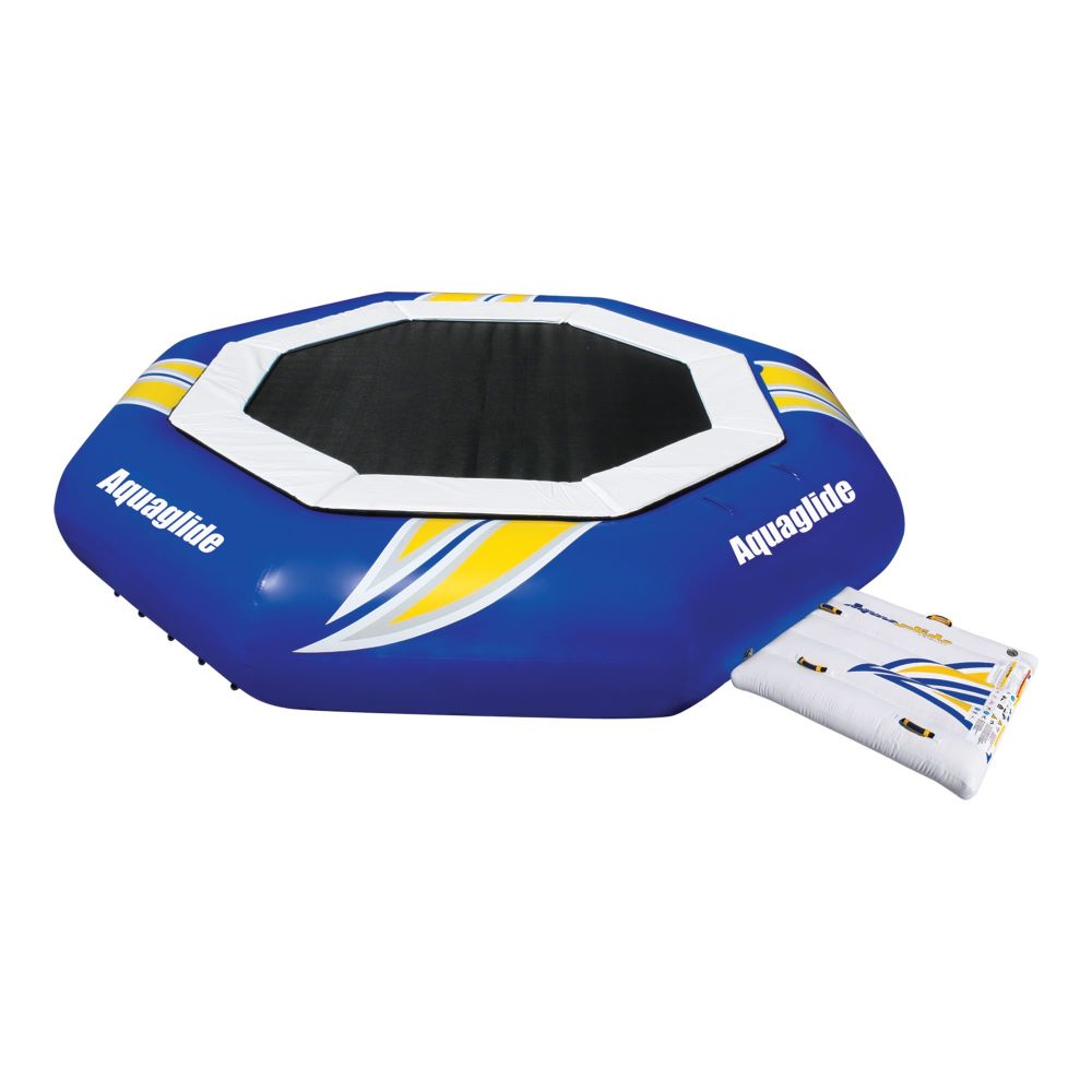 Aquaglide Supertramp 17 - Floating trampoline w/ Swimstep