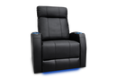 Valencia Syracuse Leather Home Theater Seating Single, Black