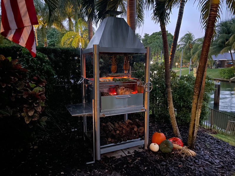 Tagwood BBQ Argentine Santa Maria Wood Fire & Charcoal Gaucho Grill all Stainless Steel | BBQ02SS OPEN FIRE COOKING - PRE-ORDER